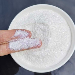 0.2mm 10g 100g glanzend wit zilver poeder glitter poeder glitter glanzende vlokken schimmelvullingen hars epoxyhars