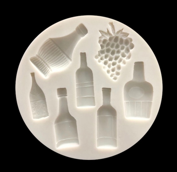 Wine Bottle Matt Silicone Mold Epoxy Mold Epoxy Resin Soap Mold Fondant Mold  Casting Alternative DIY Epoxy Resin Resin 