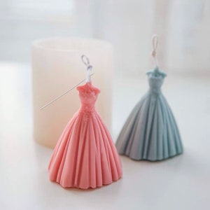 Wedding Dress Princess Dress Silicone Mold Resin Craft Resin Molding Casting Alternative DIY Crystal Epoxy Resin Mold-Handmade