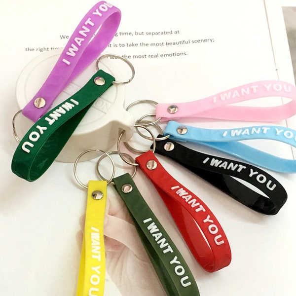 Rubber Band Keychain Etsy