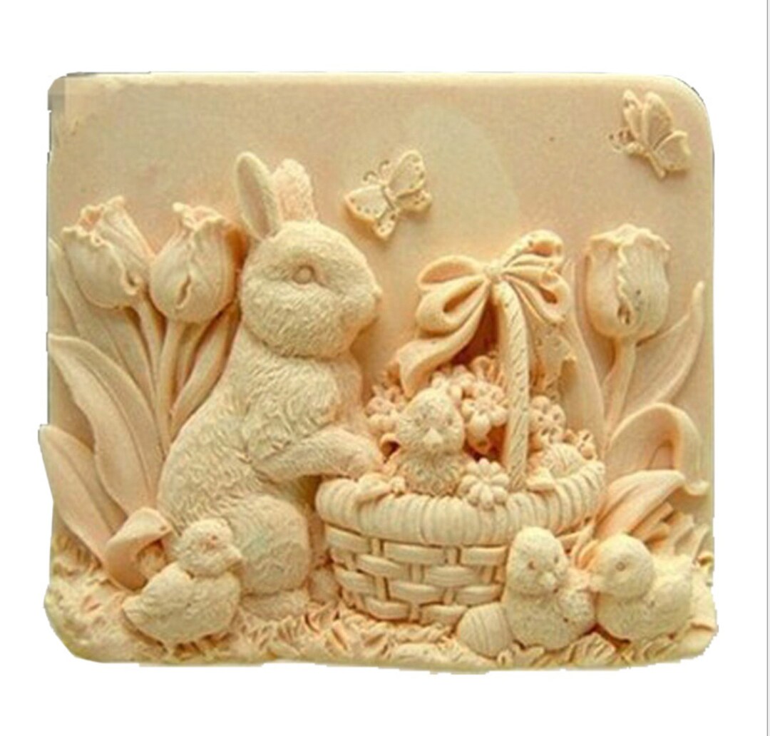 Epoxy Cast Rabbit Rabbit Soap Mold Casting Mold Resin Mold Candle Mold Silicone Mold DIY ...