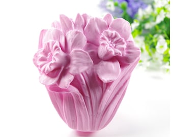 Narcissus Soap Mold Casting Mold Resin Mold Candle Mold Silicone Mold DIY Candle Mold Soap Epoxy Form