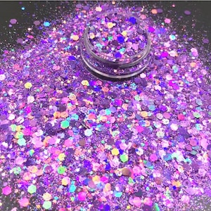 0.4 1 2.5mm 10g 100g gemengd multi color hologram poeder glitter poeder glitter glanzend glanzende vlokken schimmel vullingen hars epoxy hars holo paars