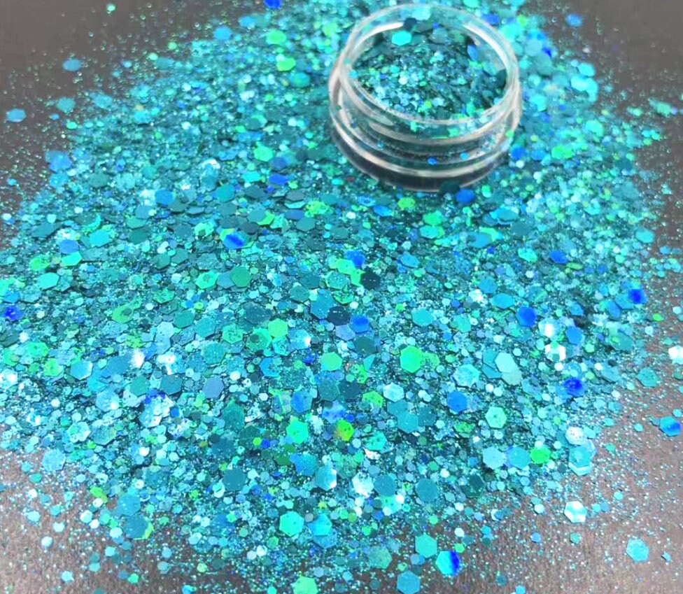 10g Holographic Bubble Chunky Glitter For Epoxy Resin Mold Filler