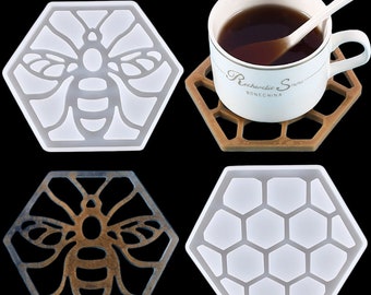Bee Coaster Plate Silicone Mold Resin Silicone Mold Resin Candle Holder Casting Epoxy Resin Resin Epoxy Resin Mold-Handmade