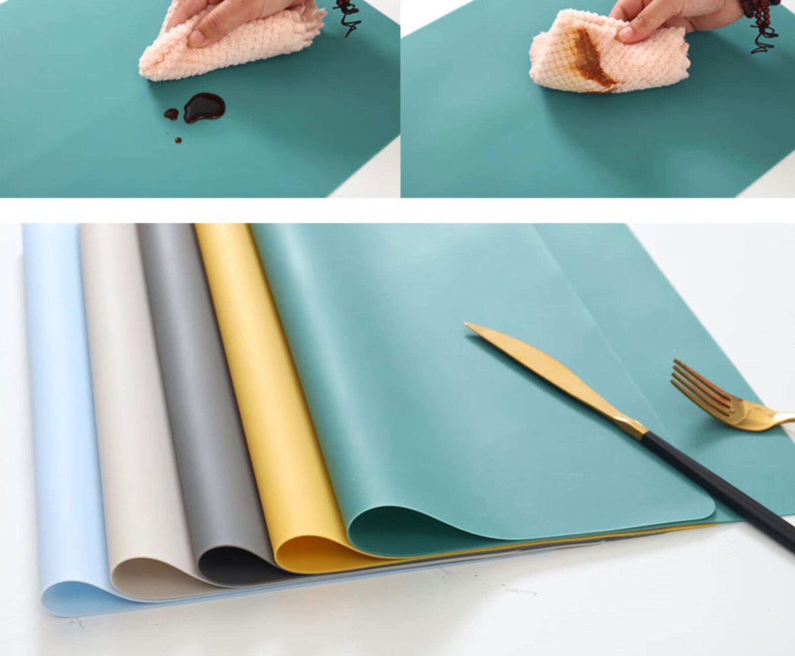 Tappetini In Silicone 3 Pezzi 30x40cm - Antiscivolo Per Artigianato E Cucina - Foto 11