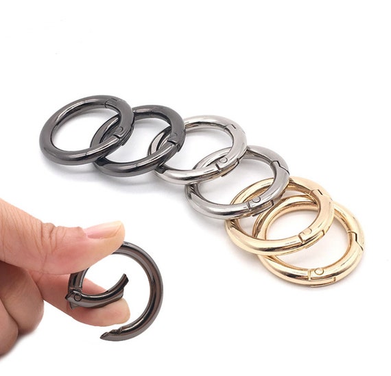 1 Piece Round Carabiner Carabiner Snap Hook Round Snap Spring Connector Key  Ring Gold Silver 25 28 35 40 Mm 