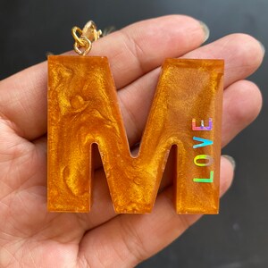 Initial Keyring Personalized Name Name Car Letter Text Gold
