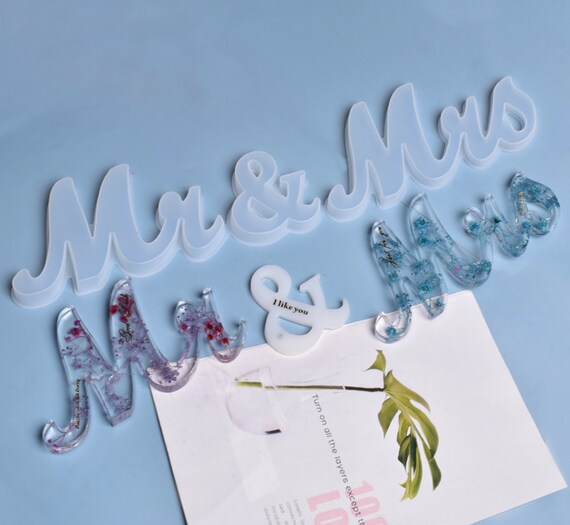 Moule En Résine époxy Cristal Mr&Mrs Words Pendentif