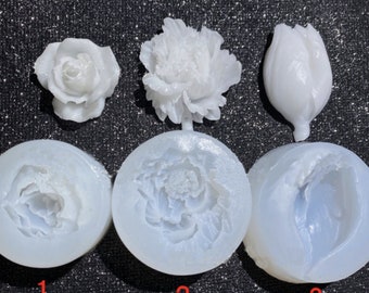 Rose Flowers Silicone Mold Resin Craft Resin Molding Casting Alternative DIY Crystal Epoxy Resin Mold-Handmade