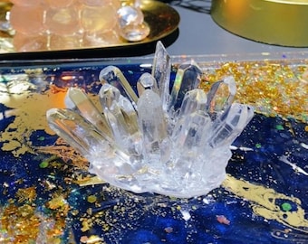 Crystal Cluster Decoration Silicone Mold Resin Silicone Mold Resin Casting Epoxy Resin Crystal Epoxy 5.5 x 3.5CM