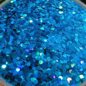 2.5mm 10g 100g gemengde kleur Hologram Poeder Glitter Poeder Glitter Glanzende Vlokken Mold Vullingen Hars EpoxyHars Holo Blauw