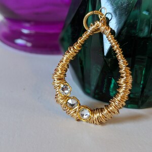 Swarovski Crystal Wire-Wrapped Pendant