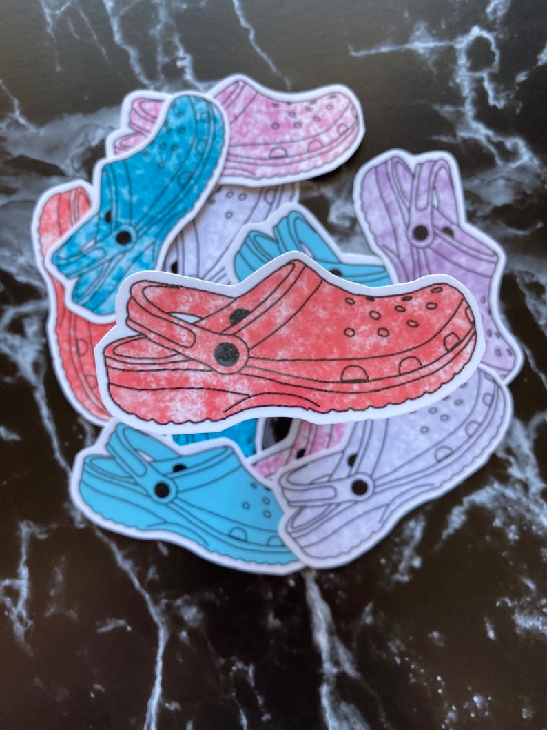 Croc Sticker Pack Croc Lovers Waterproof Sticker Perfect Etsy
