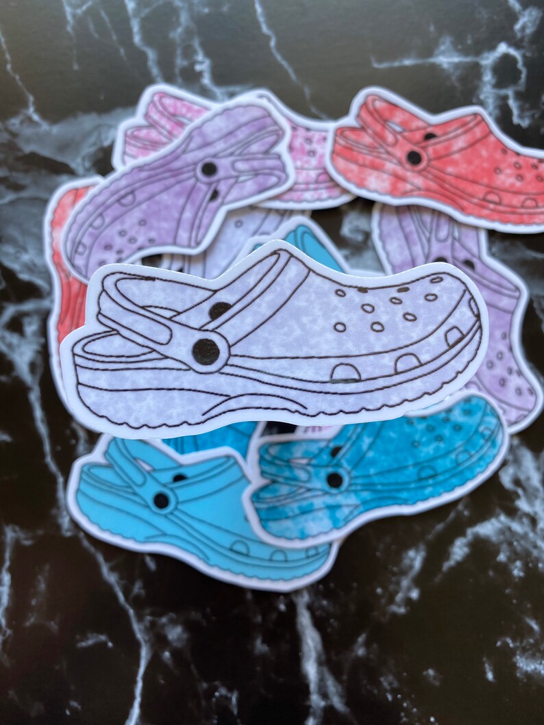 Croc Sticker Pack Croc Lovers Waterproof Sticker Perfect Etsy