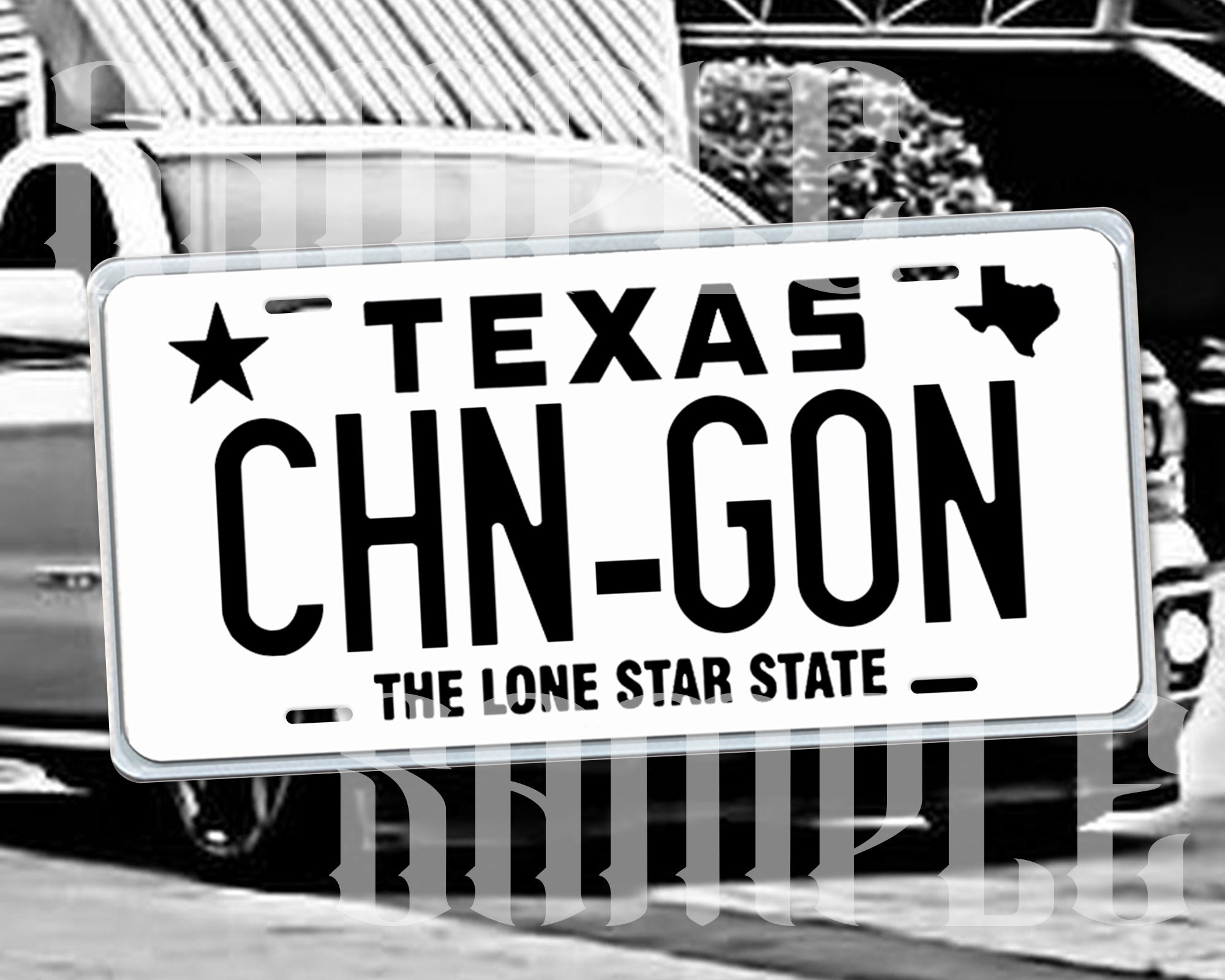 CHN GON Texas License Plate