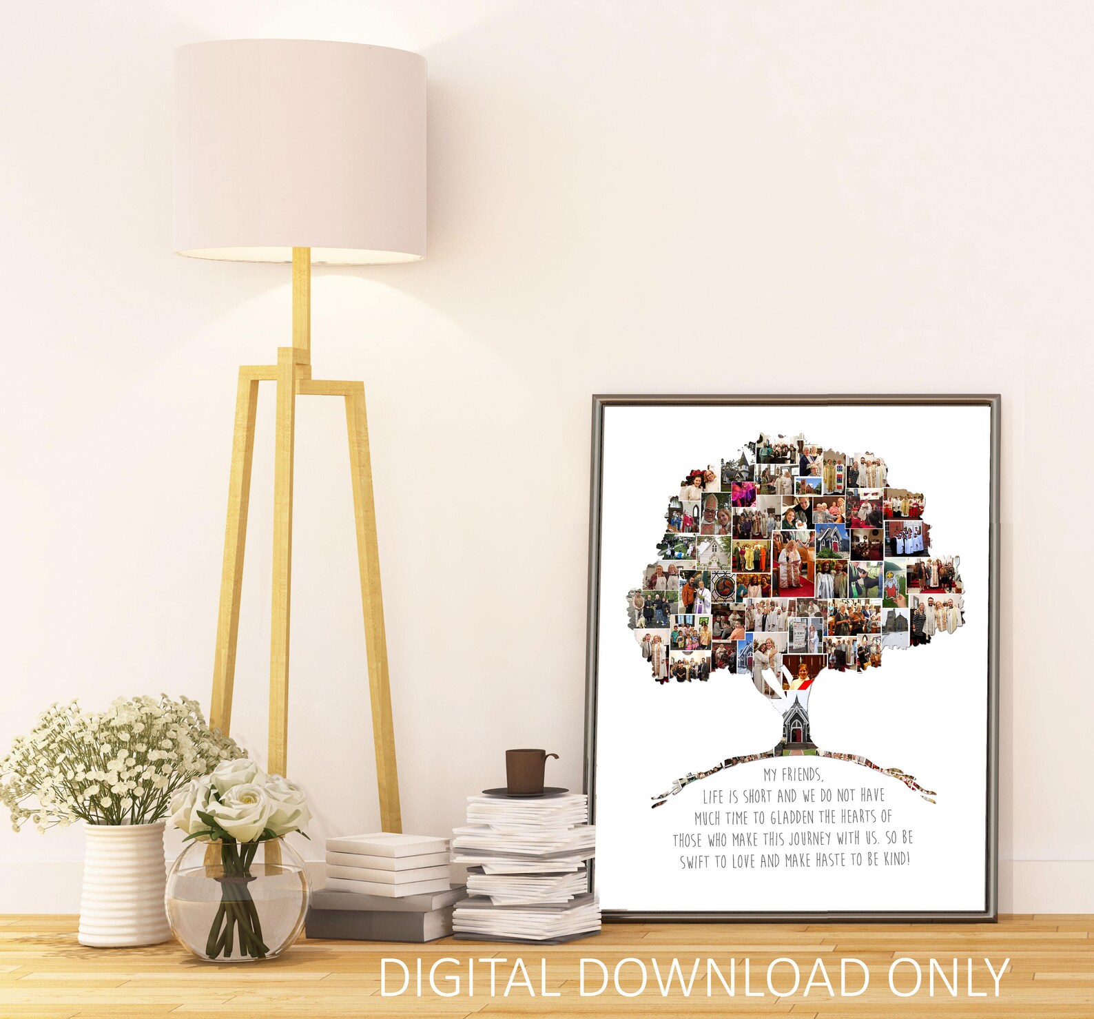 Family Tree Collage Digital Family Tree Art Personalized | Etsy