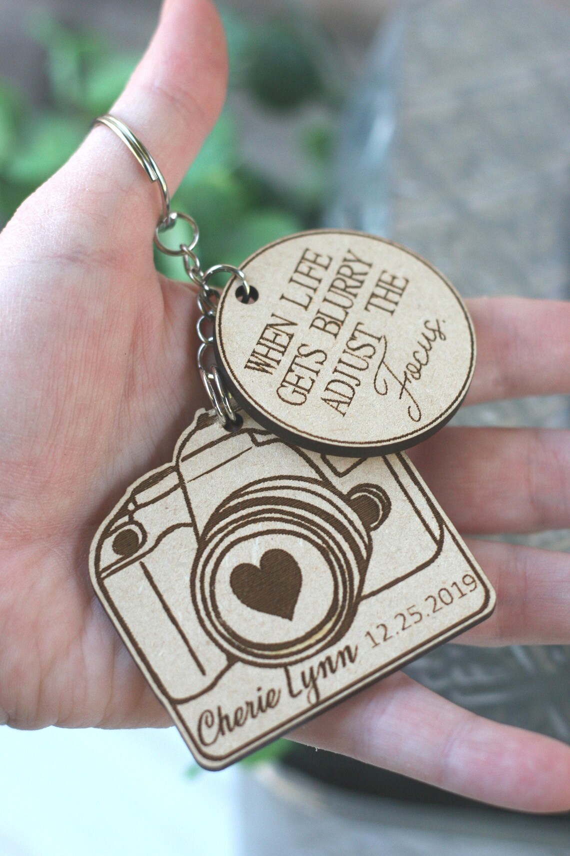 Camera Custom Laser Cut Wood Keychain Photographer Gift Best Etsy