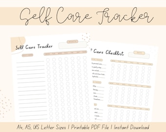 Self Care Journal Printable, Self Love Journal, Daily Checklist, Mental Health Daily Routine, Wellness Journal