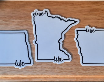 Love Life | various states | Pro-Life Sticker : Pro-life Decal | Vinyl | Iowa | Minnesota | North Dakota | Red State | Respect Life