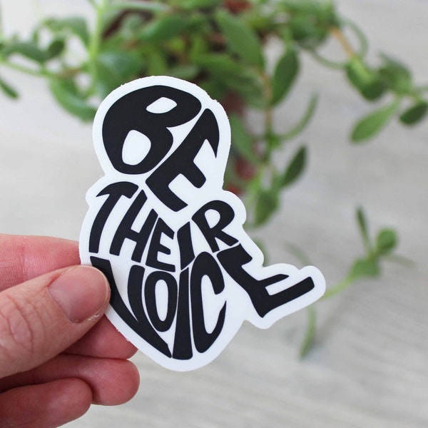 Be Their Voice : Sticker Pro-Life Anti Abortion sticker laptop waterbottle sticker Catholic decal