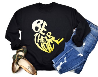Be Their Voice : Prolife Crewneck Sweatshirt, Pro-life Pro-Science Sweatshirt, sidewalk counselor, gift for best friend, for men, for women