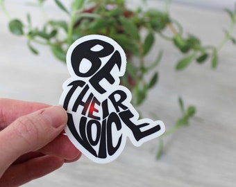 Pro-life heartbeat decal, Be Their Voice Sticker, Anti Abortion, prolife laptop, for water bottle, Catholic decal, unborn baby, for phone