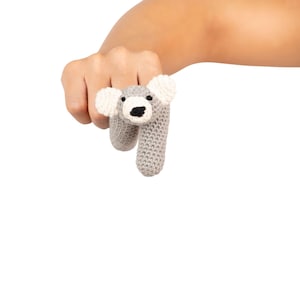 Hand Knitted Koala Puppet in Organic Cotton | Puppets for Kids