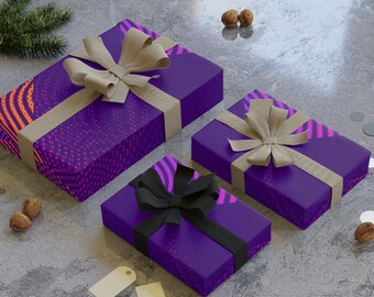 Vibrant Purple Gift Wrapping Paper Rolls, 1pc