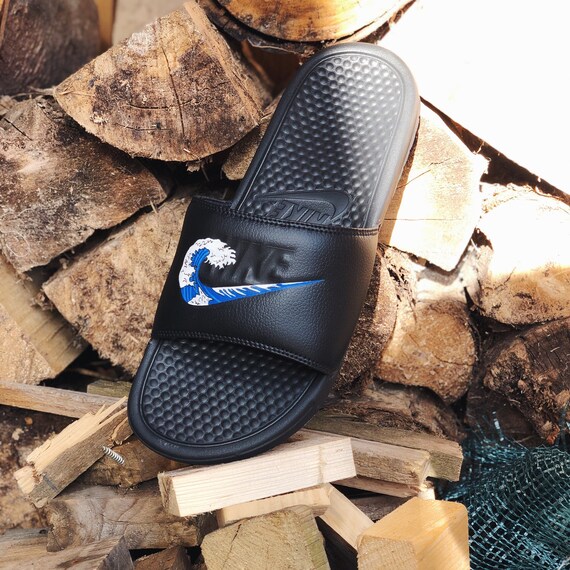 custom nike benassi slides