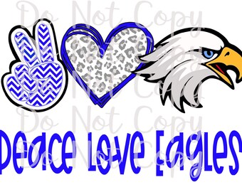 Peace Love Eagles Etsy