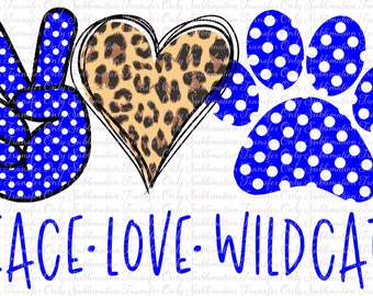 Download Peace Love Wildcats Etsy