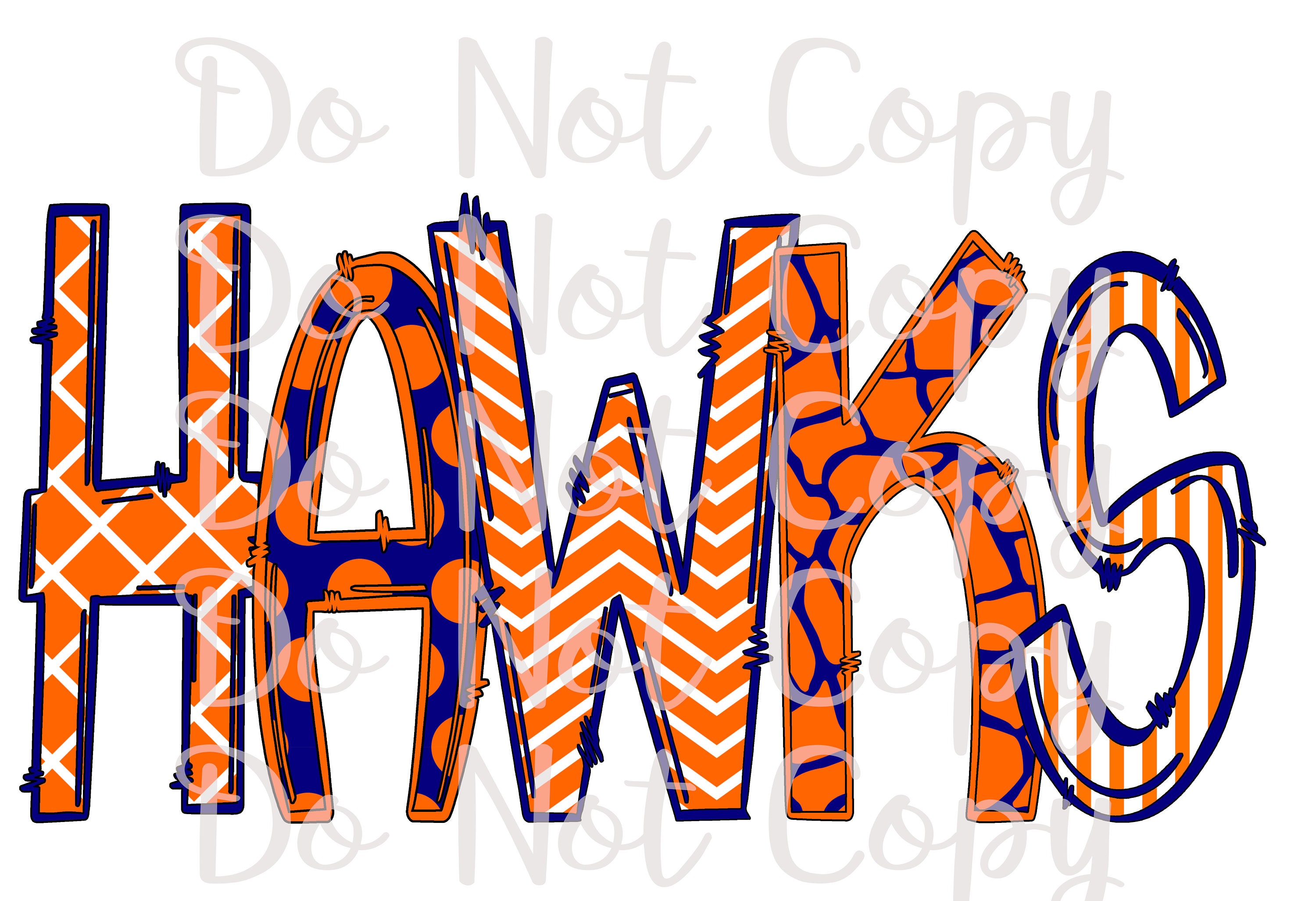 Hawks Word Art Sublimation Transfer Etsy