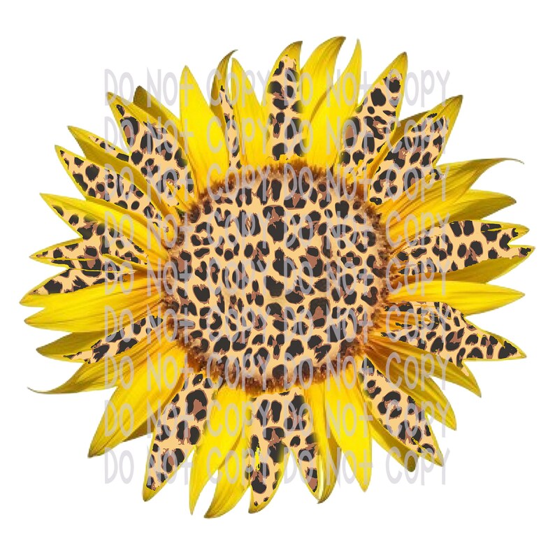 Download Leopard Sunflower Sublimation Transfer | Etsy