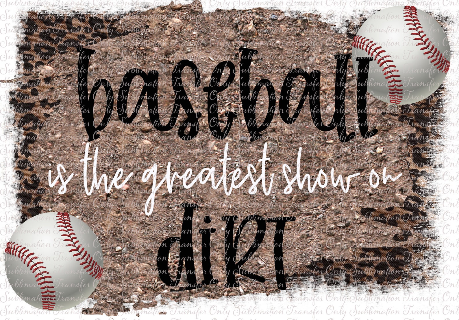 Baseball Dirt Sublimation Transfer Etsy