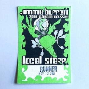 Jimmy Buffett Authentic Beach Odyssey 2001 Tour Pass