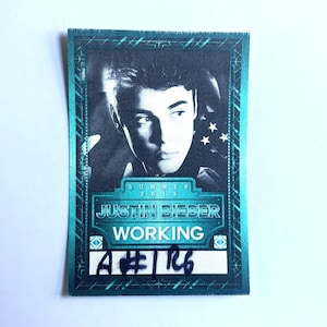 Justin Bieber Authentic Tour Pass