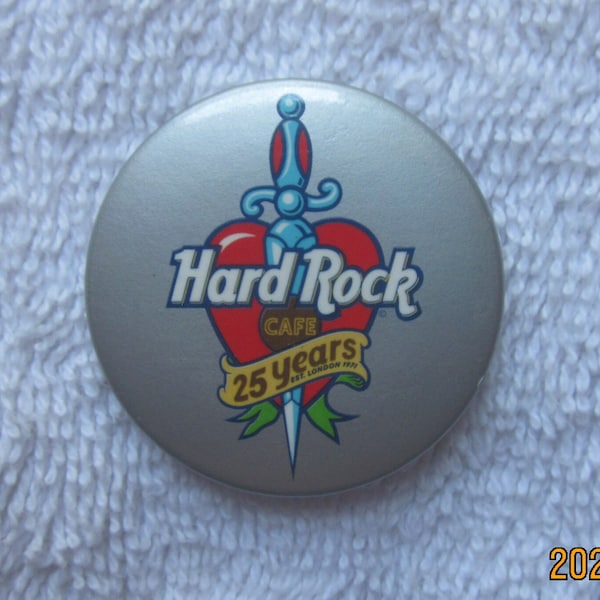 Hard Rock Cafe 25th Anniversary Button (1996)