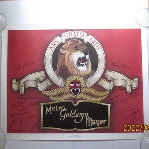 Metro Goldwyn Mayer MGM Autographed Poster image 1