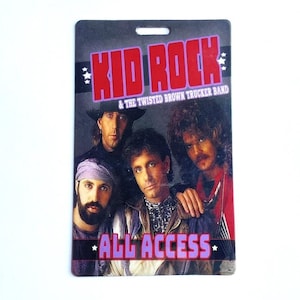 Kid Rock Authentic Crew All Access Laminate Tour Pass