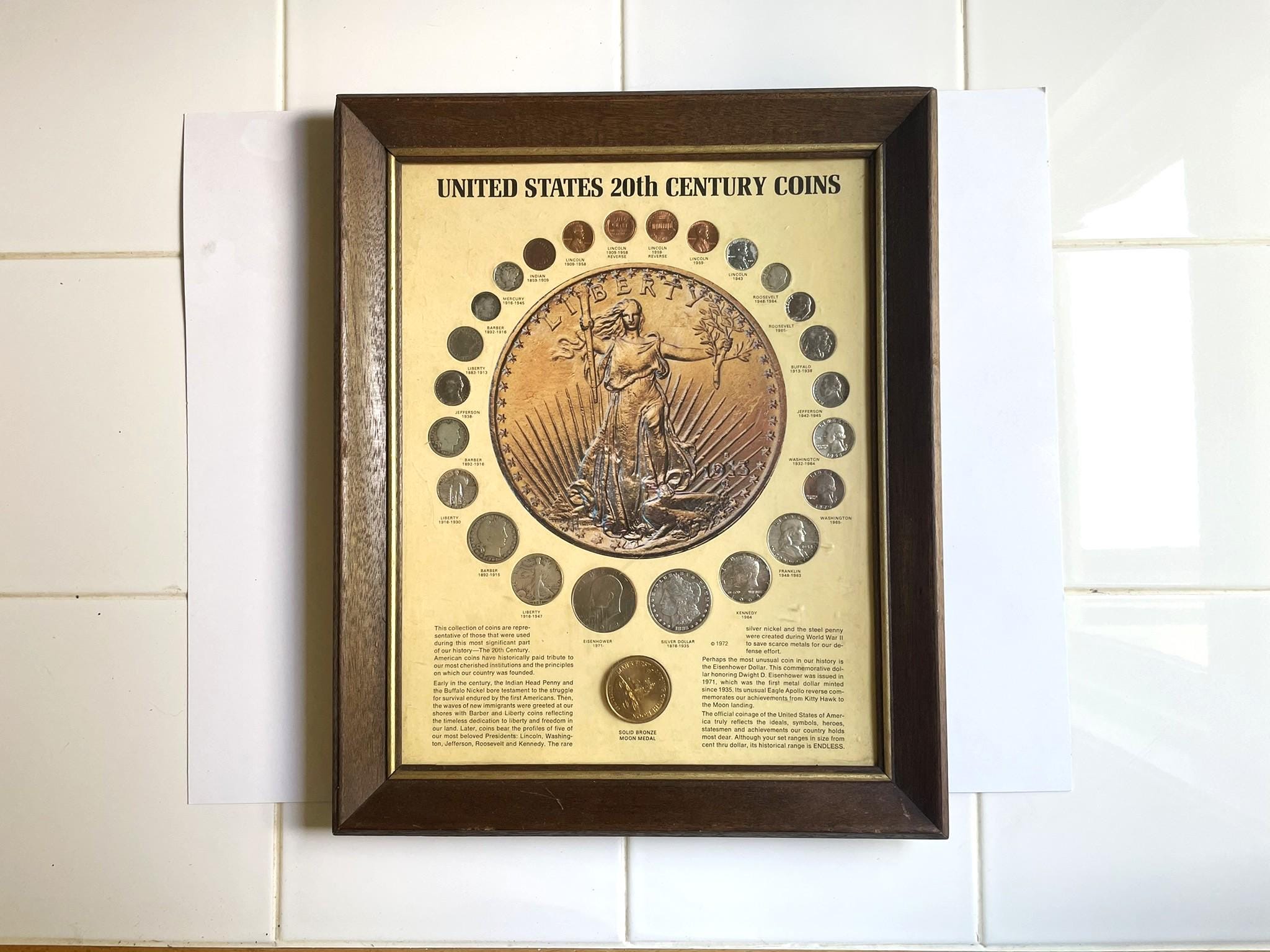 United States 20th Century Coins in Original Frame (very Good) - Etsy