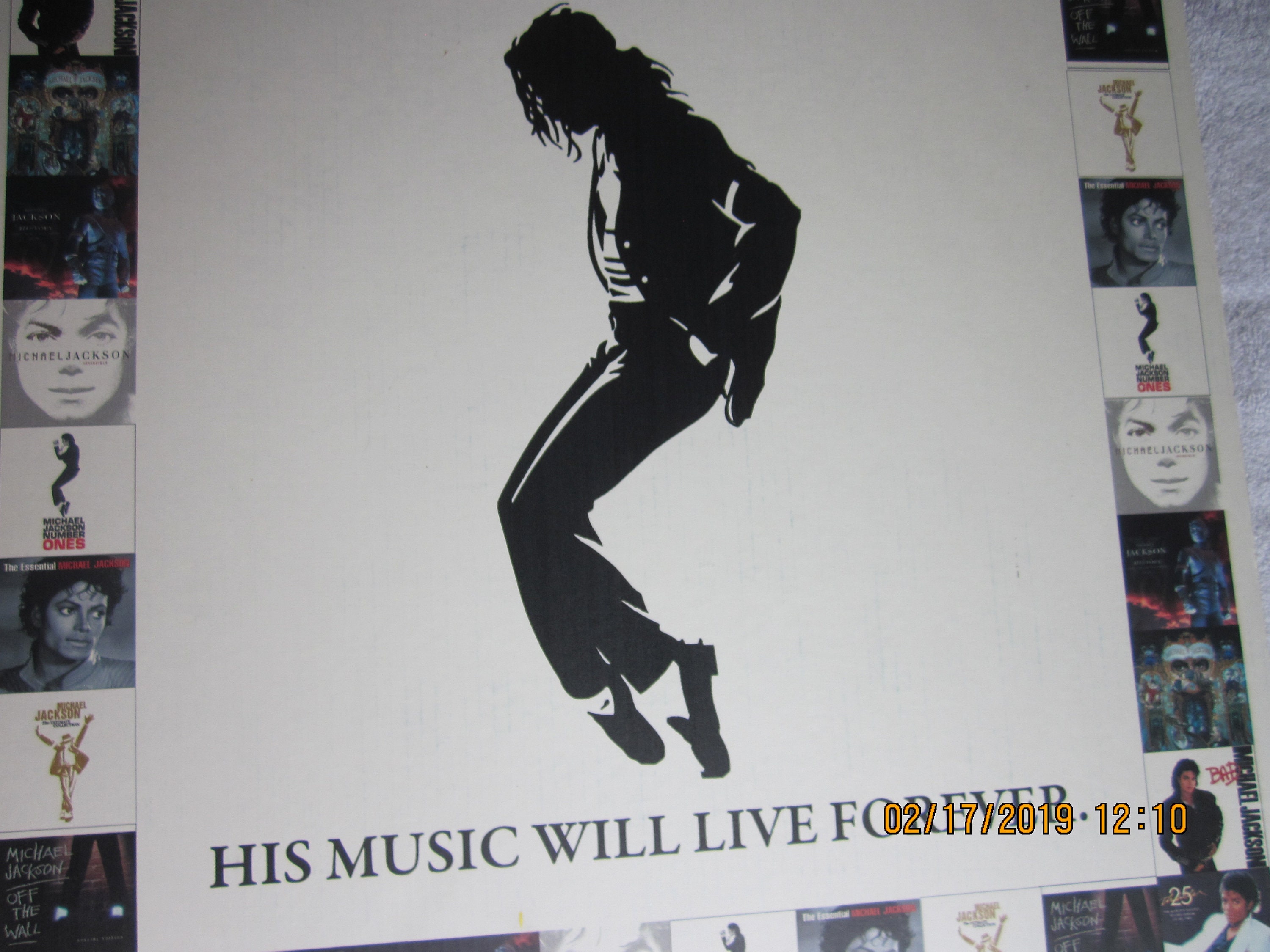 Michael Jackson Rare Commemorative Mounted Promo Poster Print (VG