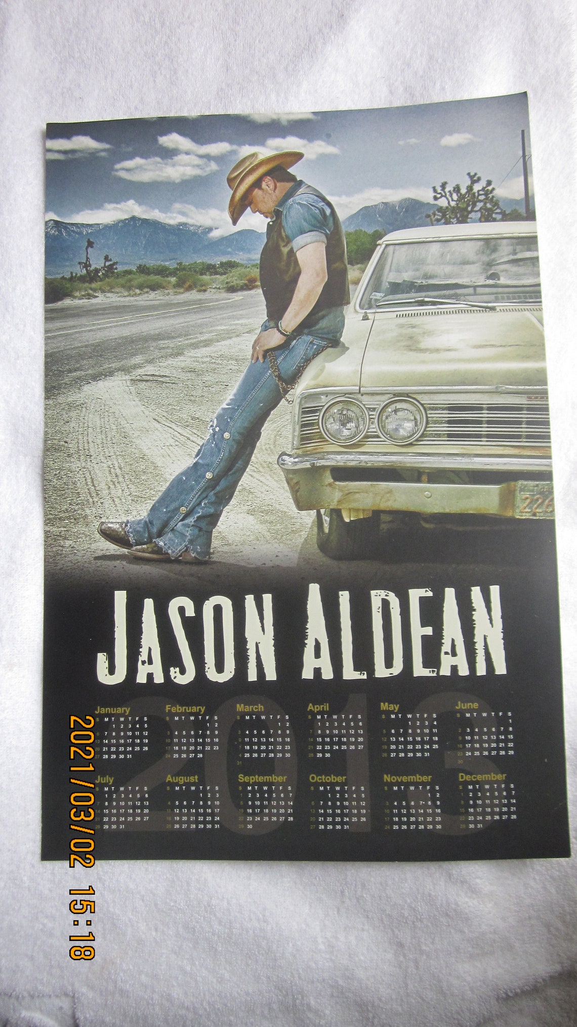 Jason Aldean Rare Promotional Calendar Poster Etsy.de