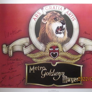 Metro Goldwyn Mayer MGM Autographed Poster image 2