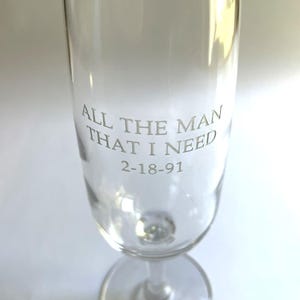 Whitney Houston Vintage All The Man That I Need Champaign Glass (1991)