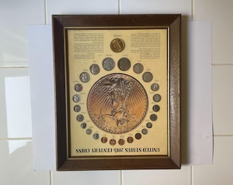 United States 20th Century Coins in Original Frame (very Good) - Etsy