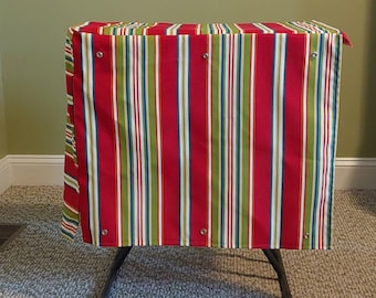 Multi-Color Striped Handmade Dog Crate Cover 24" x 21" x 18"