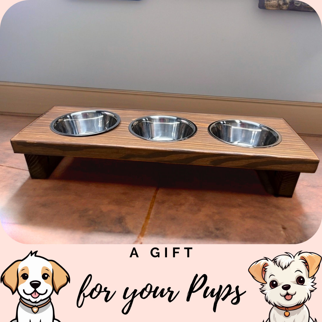 2 Bowl Elevated Dog Stand - Best Raised Dog Feeder –  BearwoodEssentials-Elevated Pet Feeders