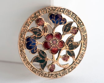 RESERVADO - Botón de esmalte Cloisonné antiguo