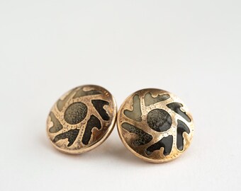 Pair of Celluloid & Brass Buttons